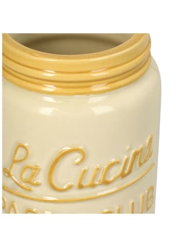 Wazon ''La Cucina'' w kolorze kremowo-złotym - wys. 15 x Ø 10 cm