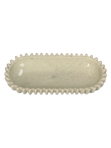 Miska dekoracyjna w kolorze beżowym - 26,5 x 12,5 cm