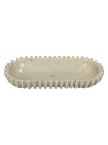Miska dekoracyjna w kolorze beżowym - 26,5 x 12,5 cm