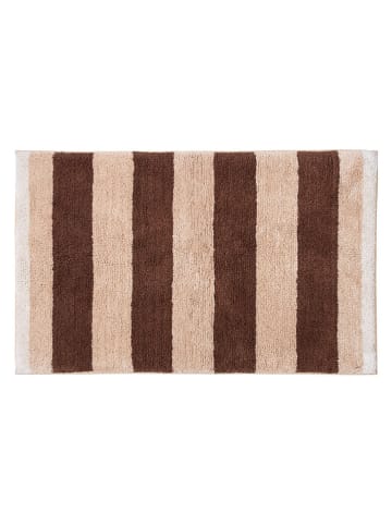 Dywanik łazienkowy ''Stripes'' w kolorze kremowo-brązowym - 80 x 50 cm