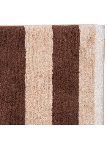 Dywanik łazienkowy ''Stripes'' w kolorze kremowo-brązowym - 80 x 50 cm