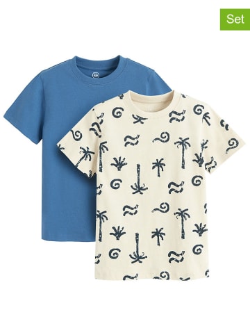 2-delige set: shirts donkerblauw/beige