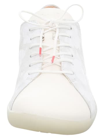 Leder-Sneakers in Weiß