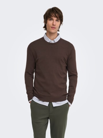 Sweter "Onswyler" w kolorze brązowym