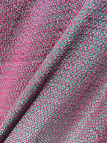 Hamamtuch "Samos" in Fuchsia/ Türkis - (L)180 x (B)100 cm