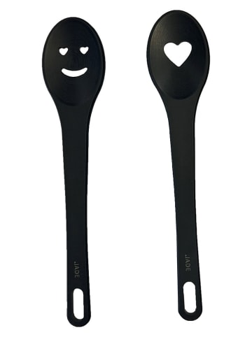 Łyżka kuchenna "Heart" w kolorze czarnym - dł. 29,8 cm