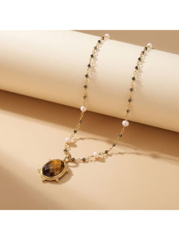Vergulde ketting met hanger - (L)40 cm