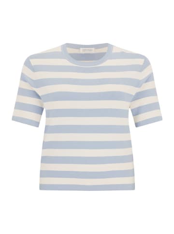 Pullover in Creme/ Hellblau