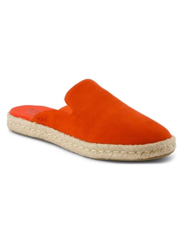 Leder-Pantoletten in Rot