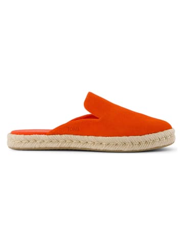 Leder-Pantoletten in Rot