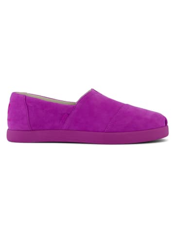 Skórzane espadryle w kolorze fioletowym