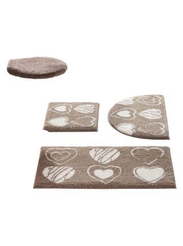 Badvorleger in Taupe/ Creme
