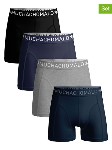 4er-Set: Boxershorts in Dunkelblau/ Grau/ Schwarz