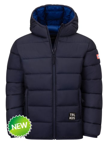 Doorgestikte jas "Torvik" donkerblauw