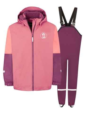 2tlg. Regenoutfit "Odda" in Rosa