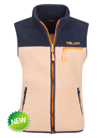Fleece bodywarmer "Hemsedal" beige/donkerblauw