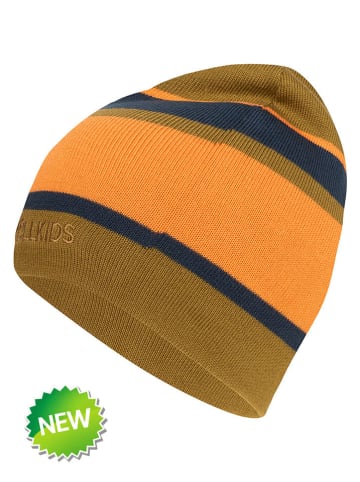 Beanie "Nordland" in Khaki/ Orange