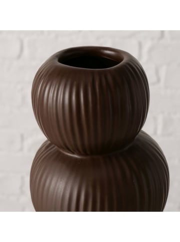 Wazon "Cocoa" w kolorze ciemnobrązowym - wys. 22,8 x Ø 8,5 cm