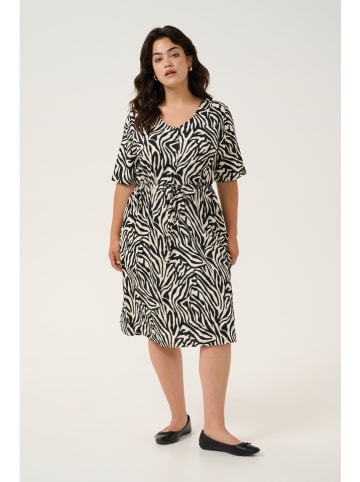 Kleid in Creme/ Schwarz