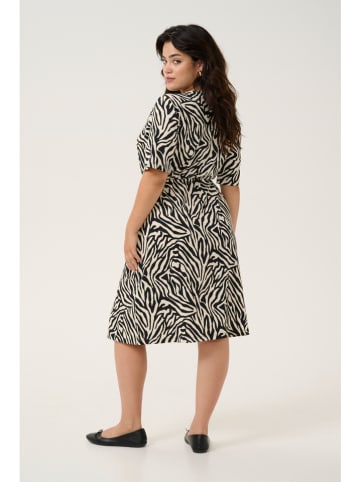 Kleid in Creme/ Schwarz