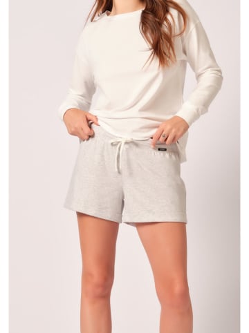 Pyjama-Shorts in Hellgrau