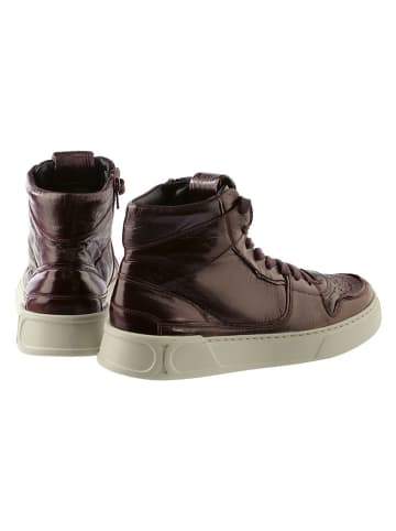 Skórzane sneakersy "Macba Hightop" w kolorze bordowym