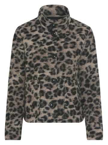 Wolljacke in Grau/ Schwarz