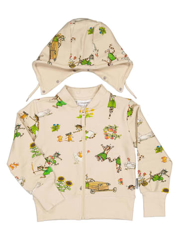 Sweatjacke in Beige