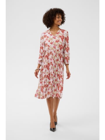 Kleid in Weiß/ Rot