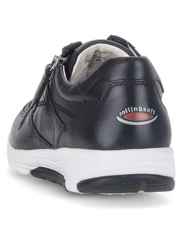 Leren sneakers donkerblauw