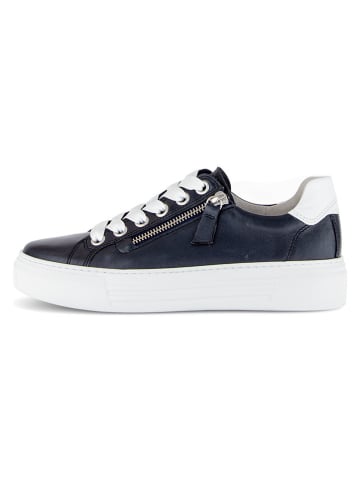 Leren sneakers donkerblauw