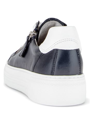 Leren sneakers donkerblauw