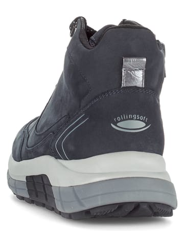 Leren boots donkerblauw
