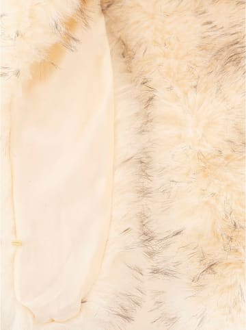 Szal "Fake Fur Modern" w kolorze beżowym - 90 x 15 cm