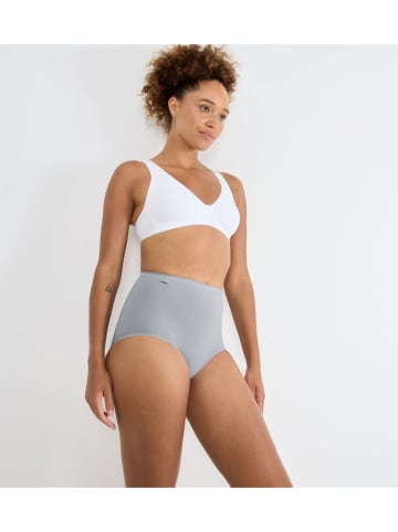 4er-Set: Taillenpantys "Basic+" in Grau/ Hellblau/ Creme