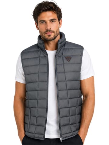 Doorgestikte bodywarmer "Vaipter" antraciet