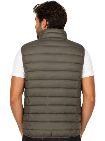 Doorgestikte bodywarmer "Vaipter" kaki