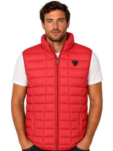 Doorgestikte bodywarmer "Vaipter" rood