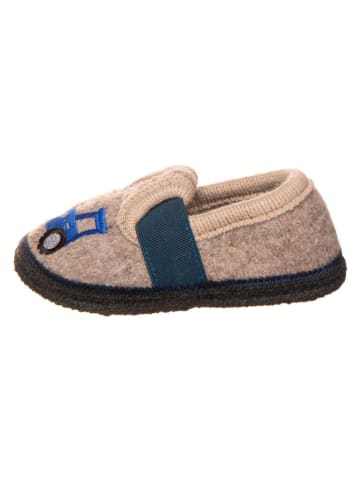 Hausschuhe "Bobby Traktor" in Beige