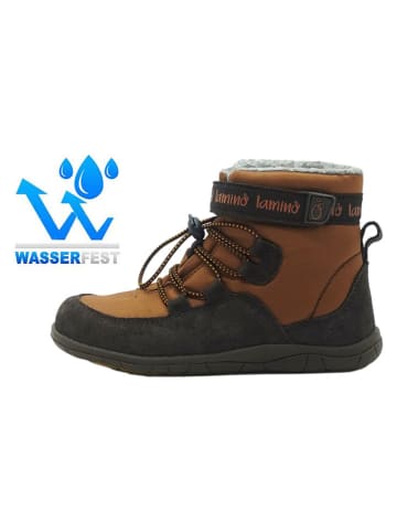 Leder-Barfußschuhe in Hellbraun