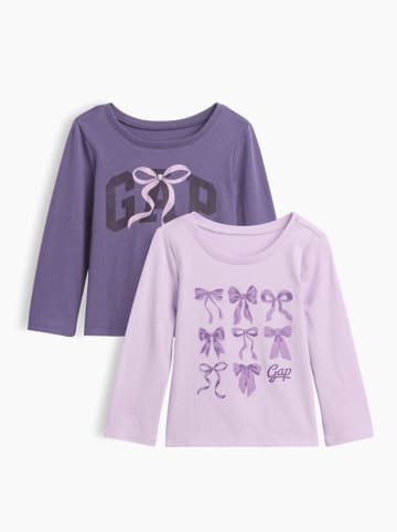 2er-Set: Longsleeves in Lila