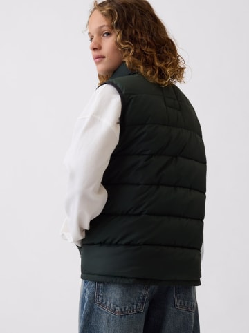 Doorgestikte bodywarmer groen