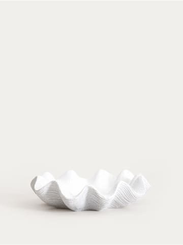 Miska dekoracyjna "Lunea" w kolorze białym - wys. 6,5 x Ø 26 cm