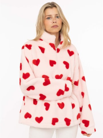 Bluza polarowa "Herzi" w kolorze jasnoróżowym