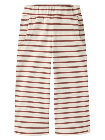 Broek "Limia" crème/bruin