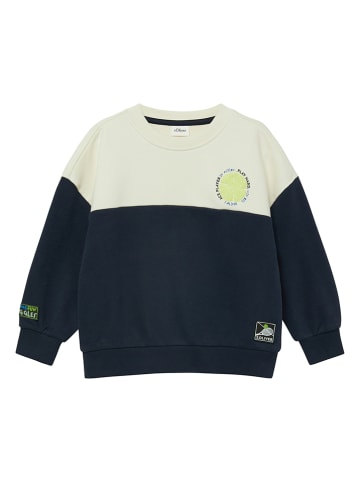 Sweatshirt donkerblauw/wit