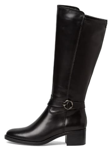 Leder-Stiefel in Schwarz