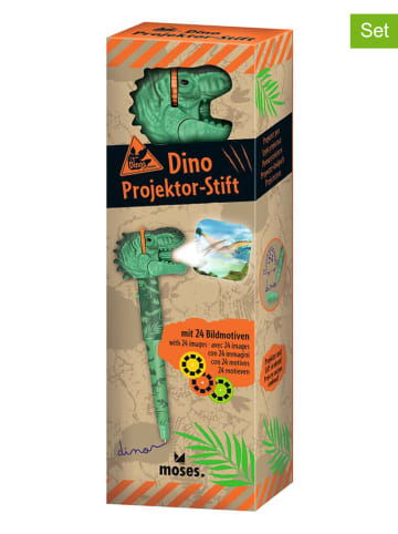 2er-Set: Projektor-Stifte "Dino" in Grün - ab 6 Jahren