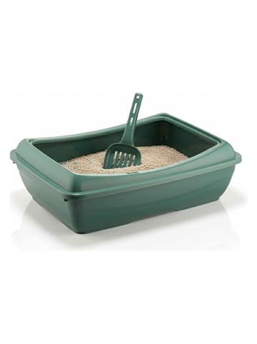 Kuweta w kolorze zielonym dla kota - 52 x 17,5 x 6 cm