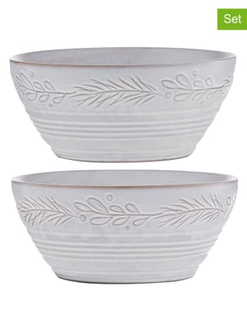Miski (2 szt.) "Croft" w kolorze białym - Ø 15 cm